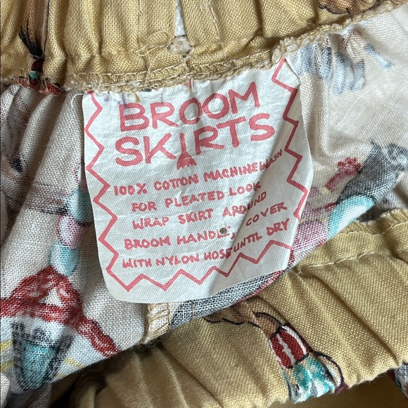 Vintage Tan Native American Theme Broom Skirt -‎ L-XL - Picture 6 of 6